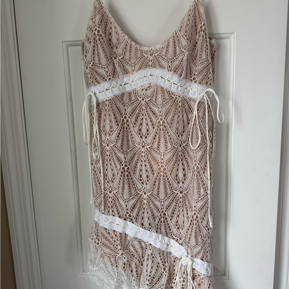 For Love And Lemons White Lace Mini Dress